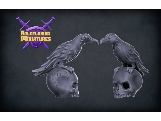 Raven and Skull Scatter  | RPG Minis | DND | D&D | RPG | Tabletop Gaming |  From Roleplaying Miniatures