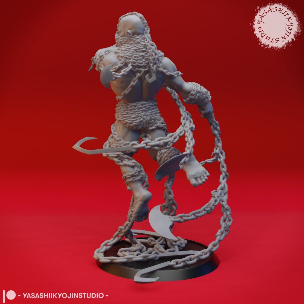Chain Devil Miniature  | RPG Minis | D&D | DND | RPG | Tabletop Gaming |  From Yasashii Kyojin Studios