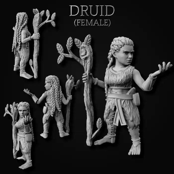 Gnome Druid (Male or Female) Miniature  | RPG Minis | DND | D&D | RPG | Tabletop Gaming |  From MiniForge