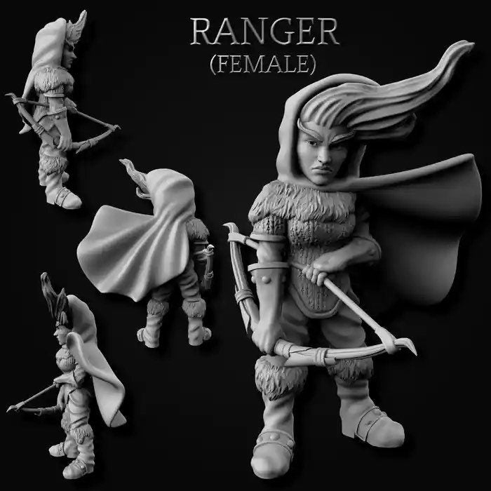 Gnome Ranger (Male or Female) Miniature  | RPG Minis | DND | D&D | RPG | Tabletop Gaming |  From MiniForge