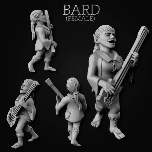 Gnome Bard (Male or Female) Miniatures  | RPG Minis | DND | D&D | RPG | Tabletop Gaming |  From MiniForge