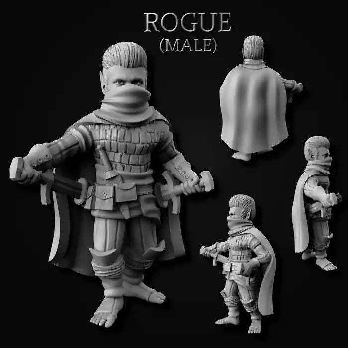 Gnome Rogue (Male or Female) Miniatures  | RPG Minis | DND | D&D | RPG | Tabletop Gaming |  From MiniForge