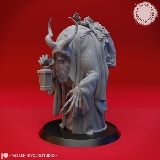 Krampus Miniature  | RPG Minis | D&D | DND | RPG | Tabletop Gaming |  From Yasashii Kyojin Studios