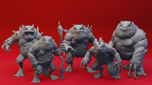 Slaad Miniatures  | RPG Minis | D&D | DND | RPG | Tabletop Gaming |  From Yasashii Kyojin Studios