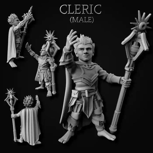 Gnome Cleric (Male or Female) Miniature  | RPG Minis | DND | D&D | RPG | Tabletop Gaming |  From MiniForge