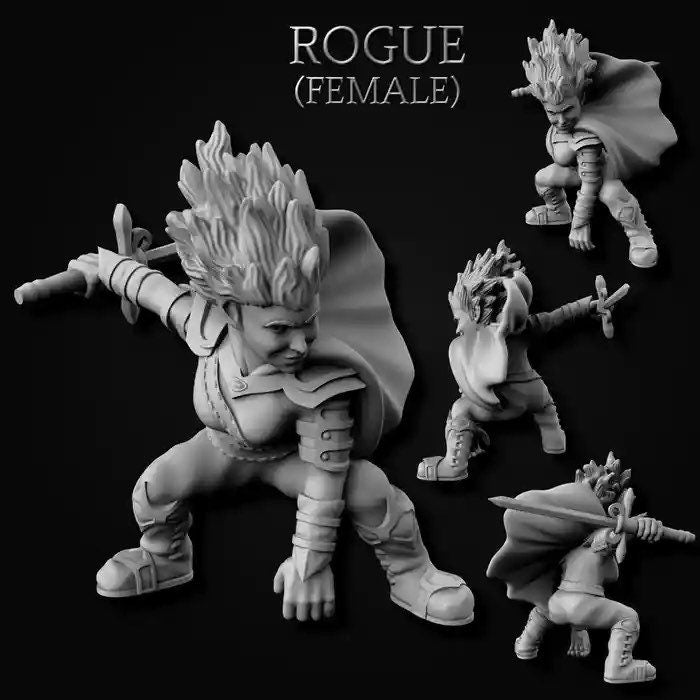 Gnome Rogue (Male or Female) Miniatures  | RPG Minis | DND | D&D | RPG | Tabletop Gaming |  From MiniForge