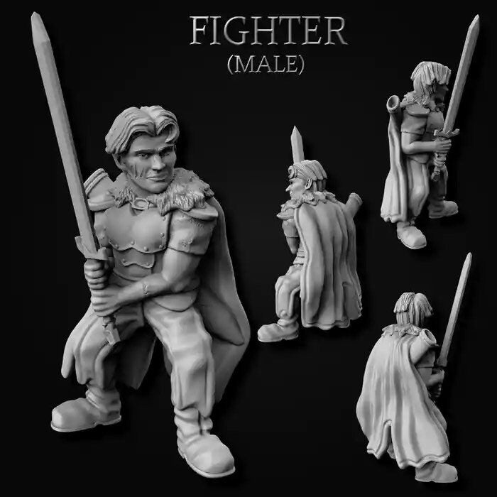 Gnome Fighter (Male or Female) Miniatures  | RPG Minis | DND | D&D | RPG | Tabletop Gaming |  From MiniForge