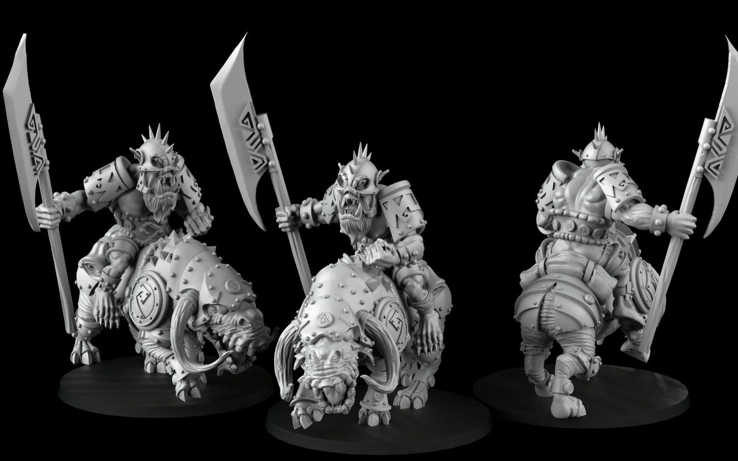 Orc Warrior Miniatures - 3 Versions  | RPG Minis | Ork Minis | D&D | DND | RPG | Tabletop Gaming |  From Cross Lances