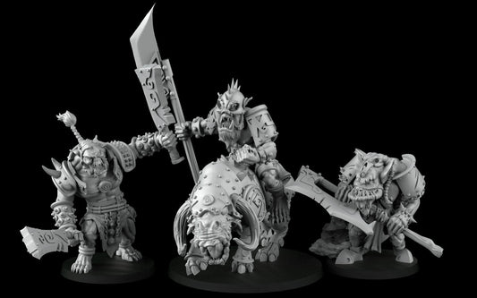 Orc Warrior Miniatures - 3 Versions  | RPG Minis | Ork Minis | D&D | DND | RPG | Tabletop Gaming |  From Cross Lances