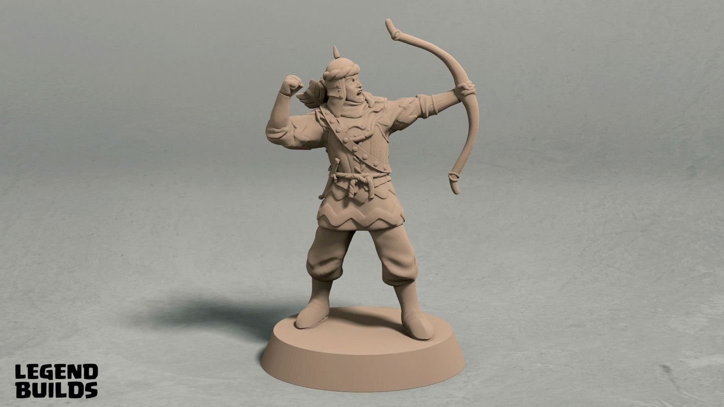 Archers - City Guard/Asian/Hun Troops Miniatures  | RPG Minis | D&D | DND | RPG | Tabletop Gaming |  From LegendBuilds