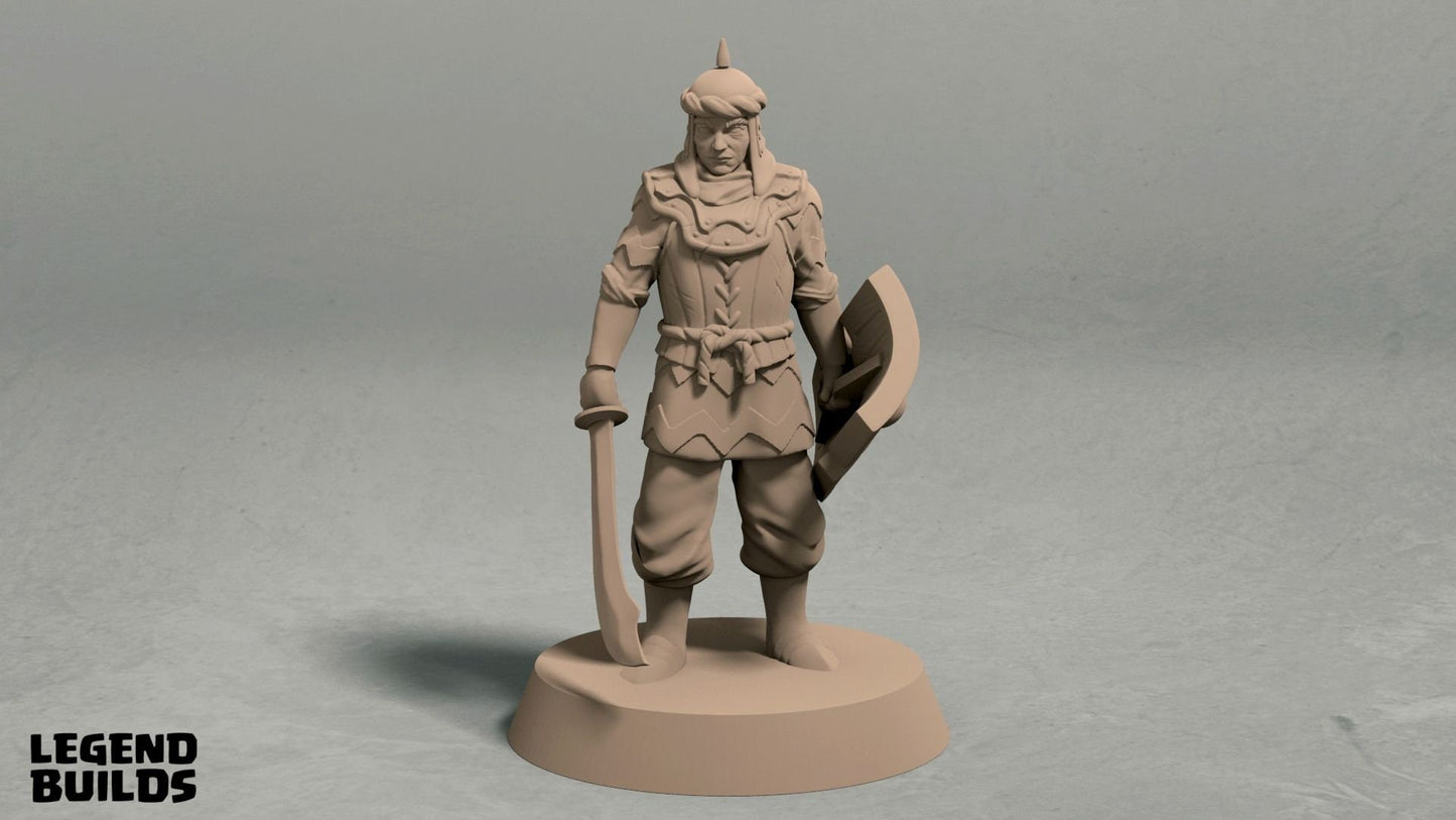 Foot Soldiers - City Guard/Asian/Hun Miniatures  | RPG Minis | D&D | DND | RPG | Tabletop Gaming |  From LegendBuilds