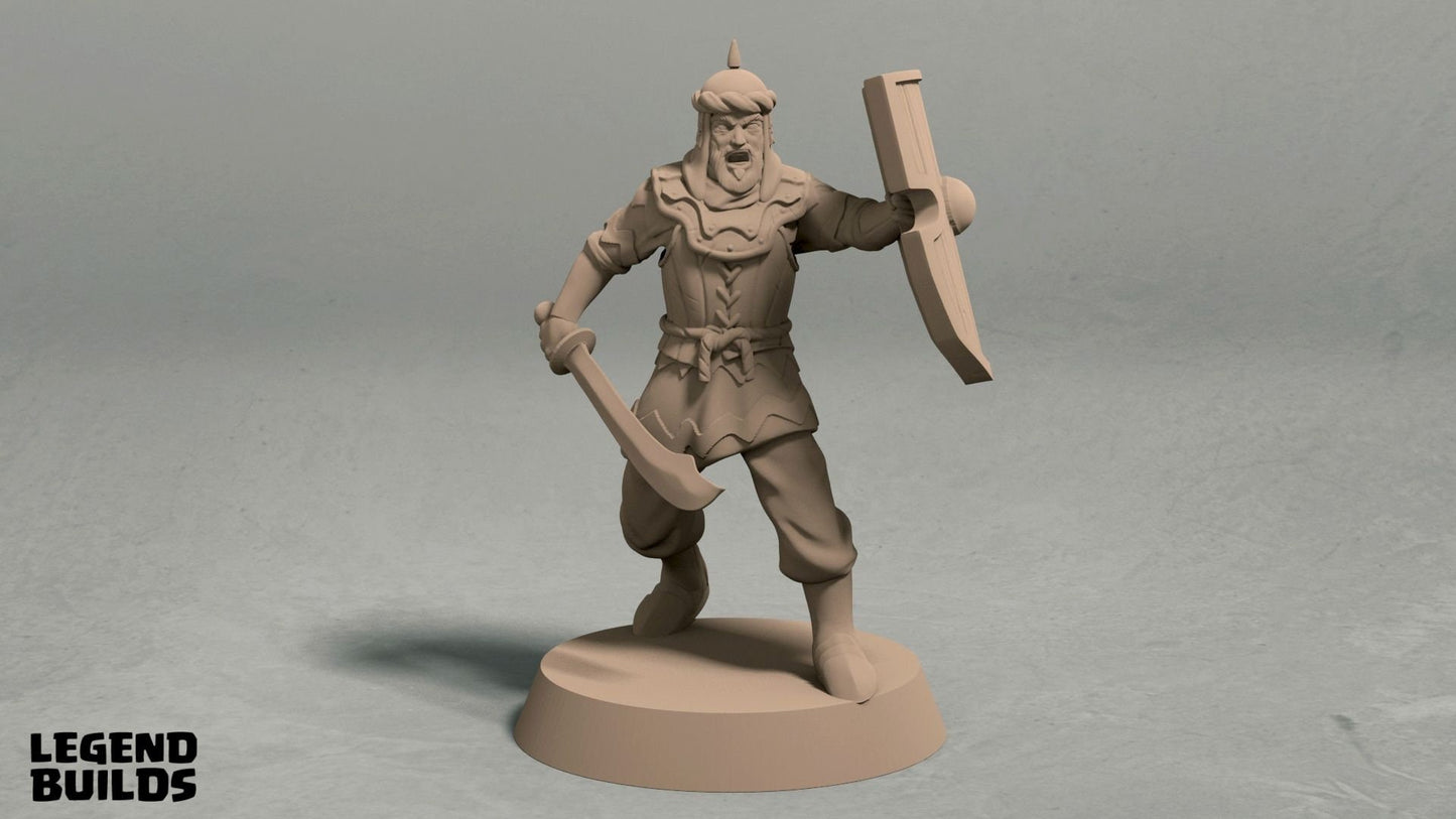 Foot Soldiers - City Guard/Asian/Hun Miniatures  | RPG Minis | D&D | DND | RPG | Tabletop Gaming |  From LegendBuilds
