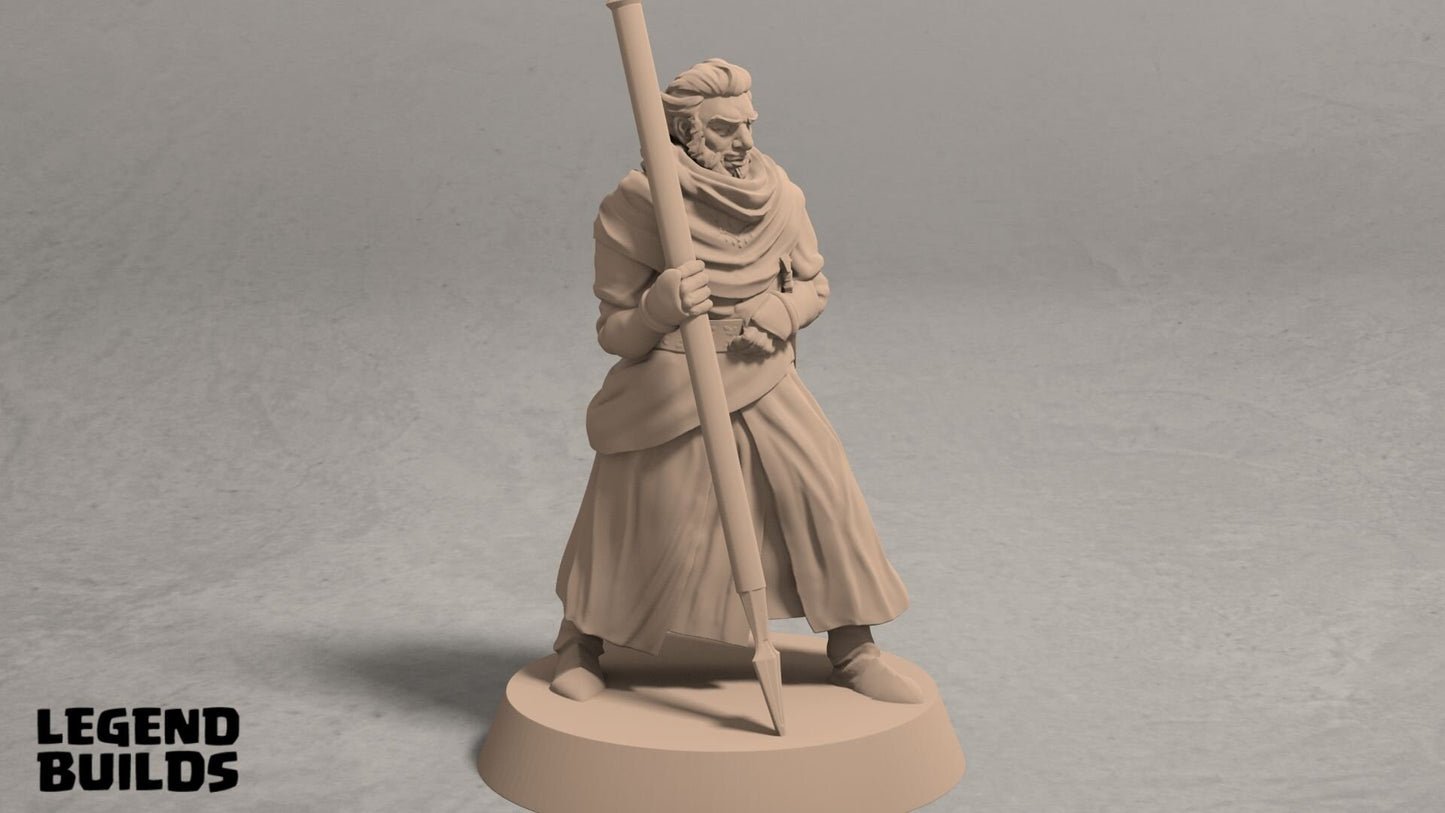 Male Monk Miniature  | RPG Minis | D&D | DND | RPG | Tabletop Gaming |  From LegendBuilds