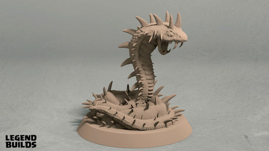 Demon Desert Snake Miniature  | RPG Minis | D&D | DND | RPG | Tabletop Gaming |  From LegendBuilds