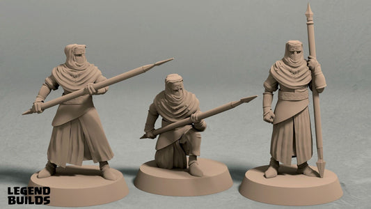 Spearmen - Desert Cultists/City Guard Miniatures  | RPG Minis | D&D | DND | RPG | Tabletop Gaming |  From LegendBuilds