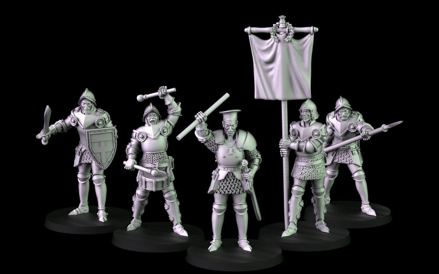 City Guard Miniatures - 5 Versions  | RPG Minis | D&D | DND | RPG | Tabletop Gaming |  From Cross Lances