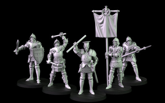 City Guard Miniatures - 5 Versions  | RPG Minis | D&D | DND | RPG | Tabletop Gaming |  From Cross Lances
