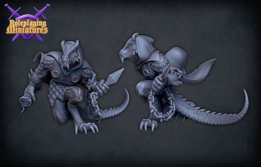 Dragonborn or Lizardfolk Rogue Miniature  | RPG Minis | DND | D&D | RPG | Tabletop Gaming |  From Roleplaying Miniatures