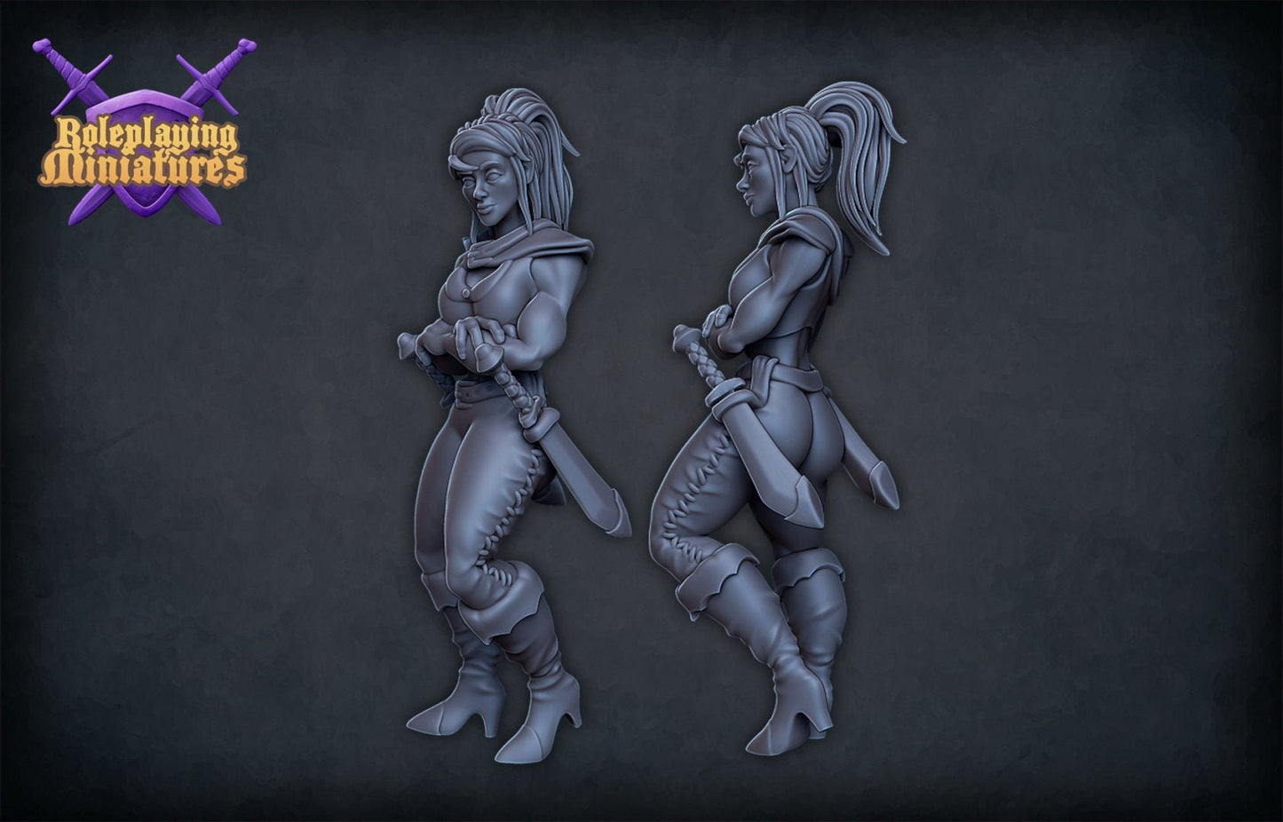 Female Rogue Miniature  | RPG Minis | DND | D&D | RPG | Tabletop Gaming |  From Roleplaying Miniatures