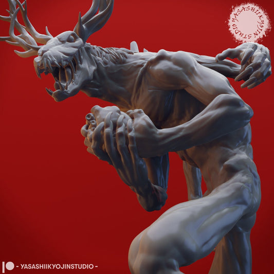 Wendigo Miniature  | RPG Minis | D&D | DND | RPG | Tabletop Gaming |  From Yasashii Kyojin Studios
