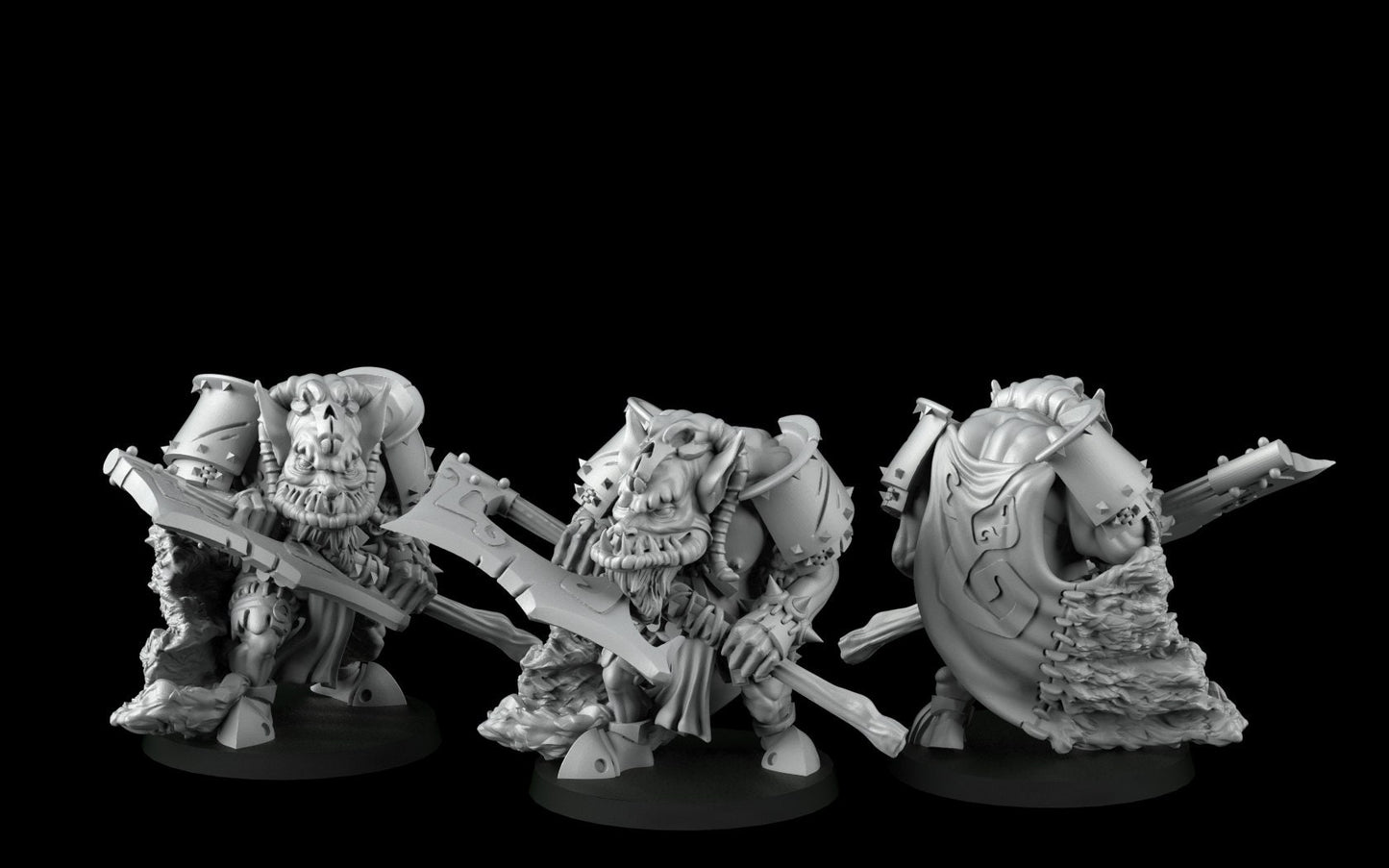 Orc Warrior Miniatures - 3 Versions  | RPG Minis | Ork Minis | D&D | DND | RPG | Tabletop Gaming |  From Cross Lances