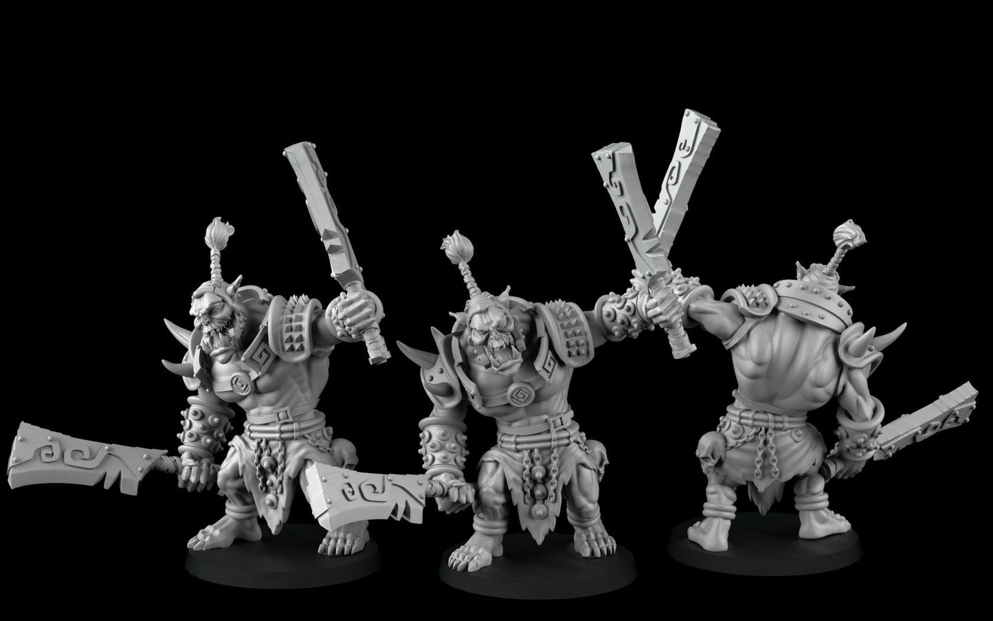 Orc Warrior Miniatures - 3 Versions  | RPG Minis | Ork Minis | D&D | DND | RPG | Tabletop Gaming |  From Cross Lances