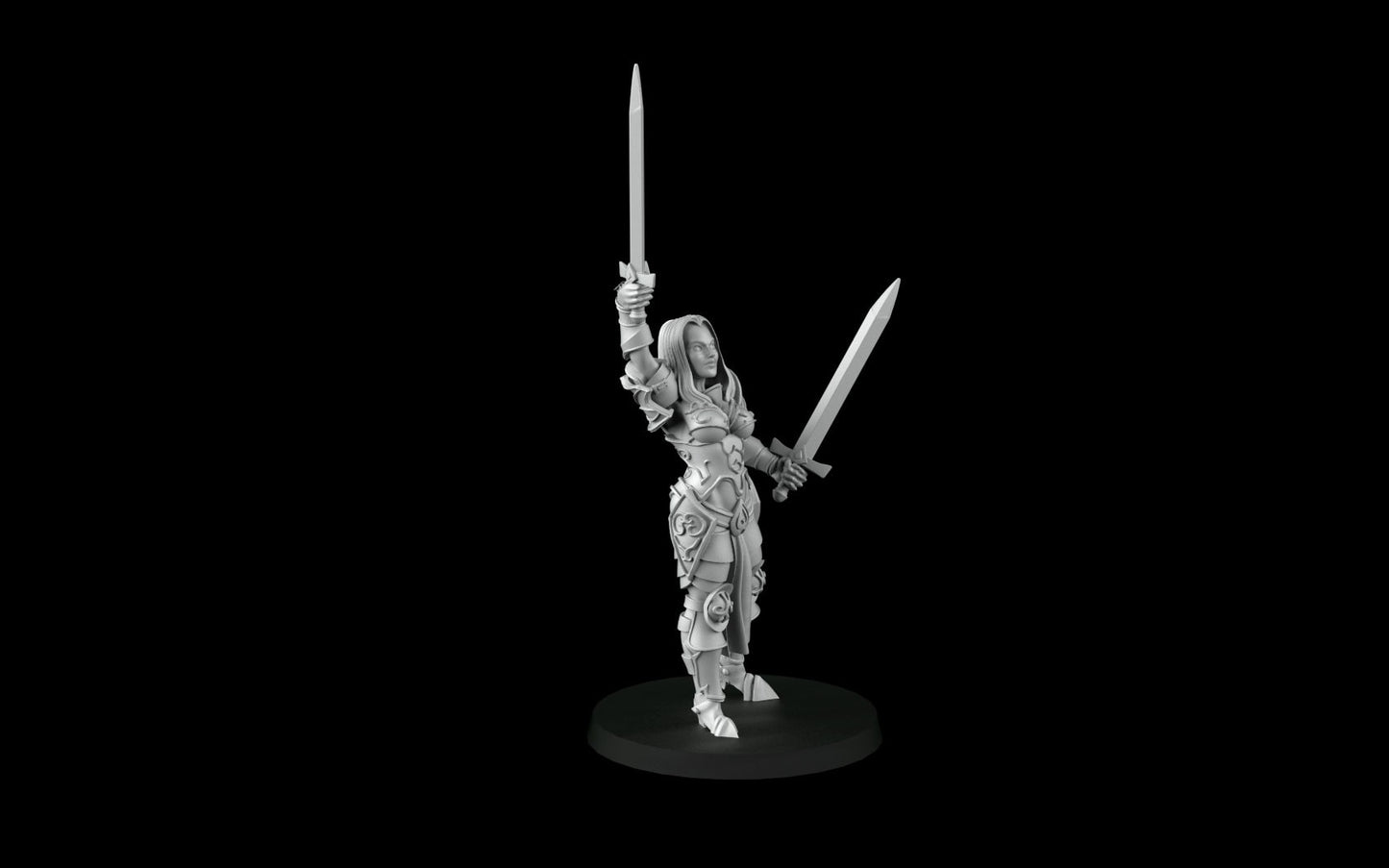 Female Paladin/Cleric Miniatures - 4 Versions  | RPG Minis | D&D | DND | RPG | Tabletop Gaming |  From Cross Lances