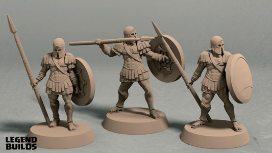 Spearmen - City Guard/Roman Legionnaires Miniatures  | RPG Minis | D&D | DND | RPG | Tabletop Gaming |  From LegendBuilds