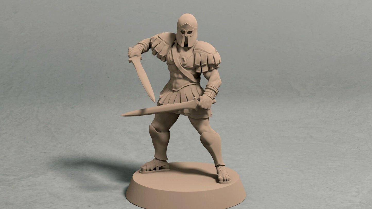 Male Paladin/Fighter Miniature - 2 Poses  | RPG Minis | D&D | DND | RPG | Tabletop Gaming |  From LegendBuilds