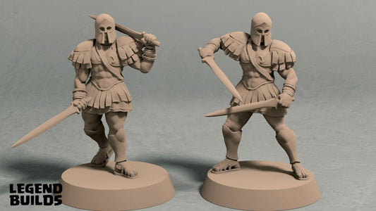 Male Paladin/Fighter Miniature - 2 Poses  | RPG Minis | D&D | DND | RPG | Tabletop Gaming |  From LegendBuilds