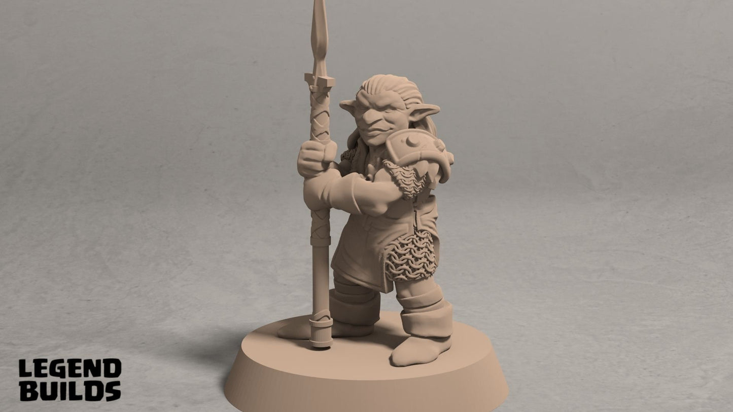Goblin Fighter Miniatures | DND Goblin Minis | D&D Goblin Spearmen | DND Goblin Bandits | Pathfinder Goblins | Tabletop Gaming Goblins