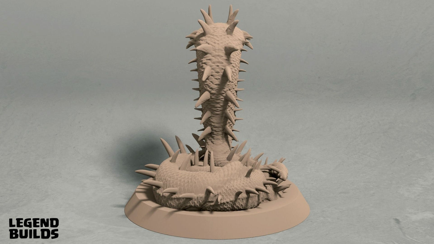 Demon Desert Snake Miniature  | RPG Minis | D&D | DND | RPG | Tabletop Gaming |  From LegendBuilds