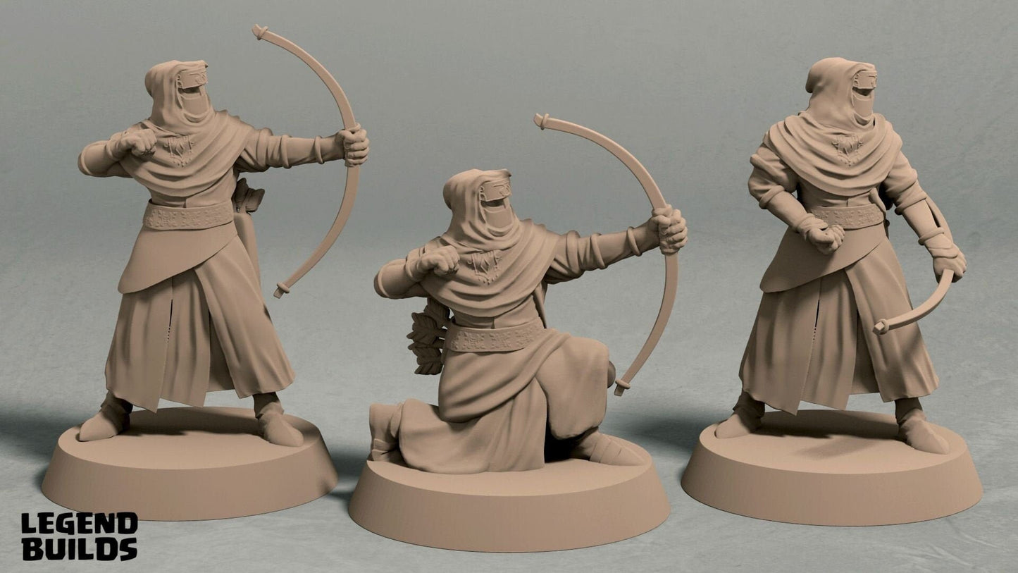 Archers - Desert Cultists/City Guard Miniatures  | RPG Minis | D&D | DND | RPG | Tabletop Gaming |  From LegendBuilds