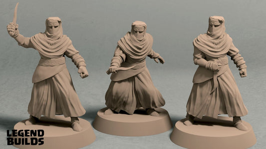 Daggers - Desert Cultists/City Guard Miniatures  | RPG Minis | D&D | DND | RPG | Tabletop Gaming |  From LegendBuilds