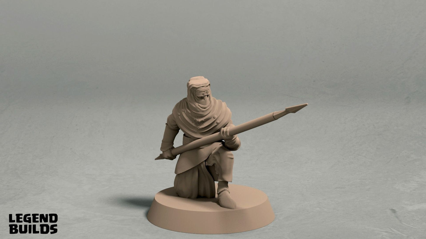 Spearmen - Desert Cultists/City Guard Miniatures  | RPG Minis | D&D | DND | RPG | Tabletop Gaming |  From LegendBuilds