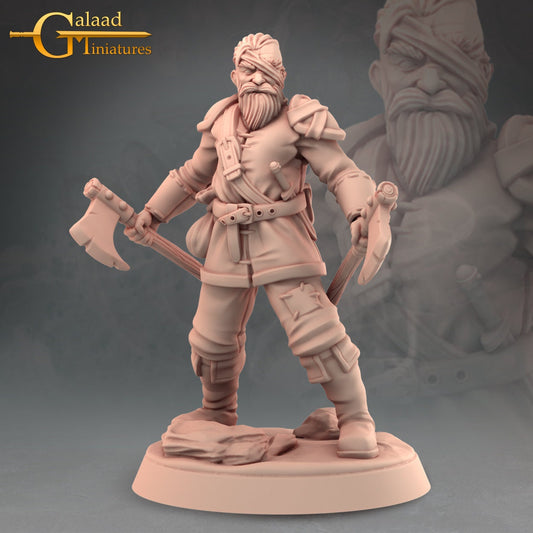 Male Fighter Miniature  | RPG Minis | D&D | DND | RPG | Tabletop Gaming |  From Galaad Miniatures