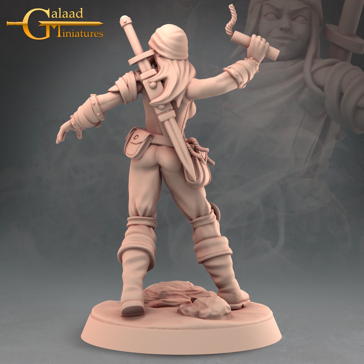 Female Alchemist Miniature (2 poses)  | RPG Minis | D&D | DND | RPG | Tabletop Gaming |  From Galaad Miniatures