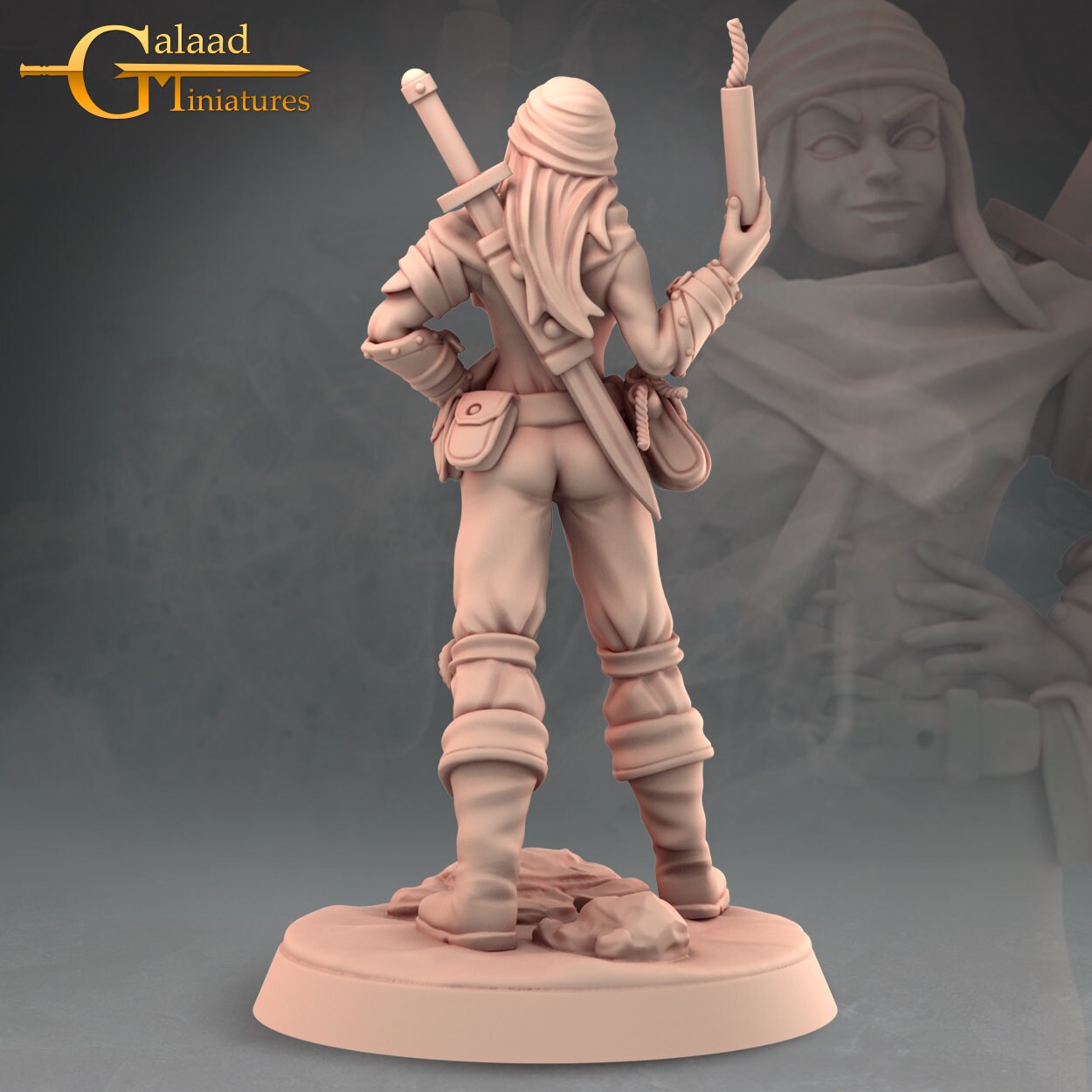 Female Alchemist Miniature (2 poses)  | RPG Minis | D&D | DND | RPG | Tabletop Gaming |  From Galaad Miniatures