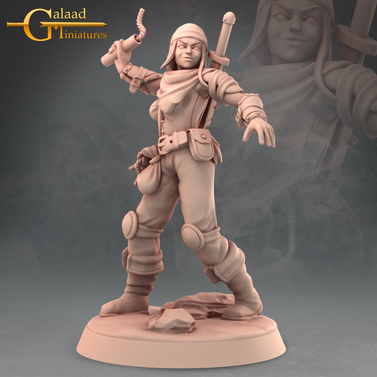 Female Alchemist Miniature (2 poses)  | RPG Minis | D&D | DND | RPG | Tabletop Gaming |  From Galaad Miniatures