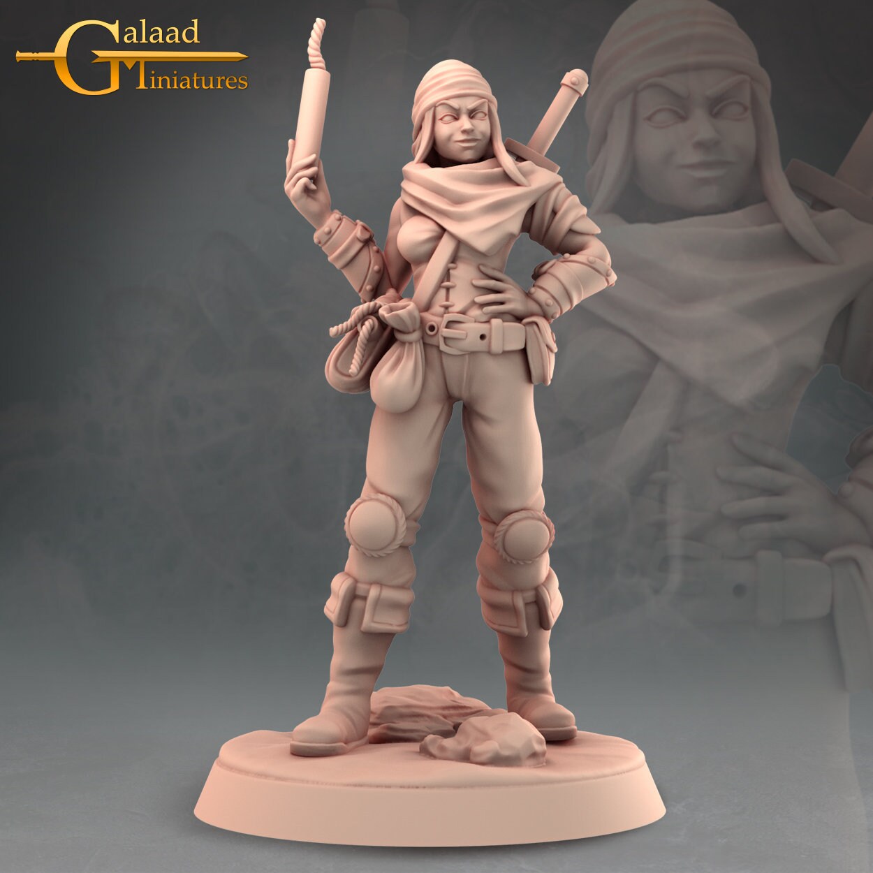 Female Alchemist Miniature (2 poses)  | RPG Minis | D&D | DND | RPG | Tabletop Gaming |  From Galaad Miniatures