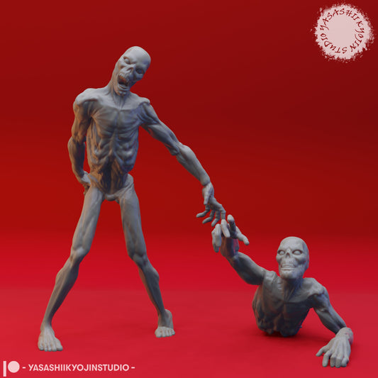 Zombie Miniatures  | RPG Minis | D&D | DND | RPG | Tabletop Gaming |  From Yasashii Kyojin Studios