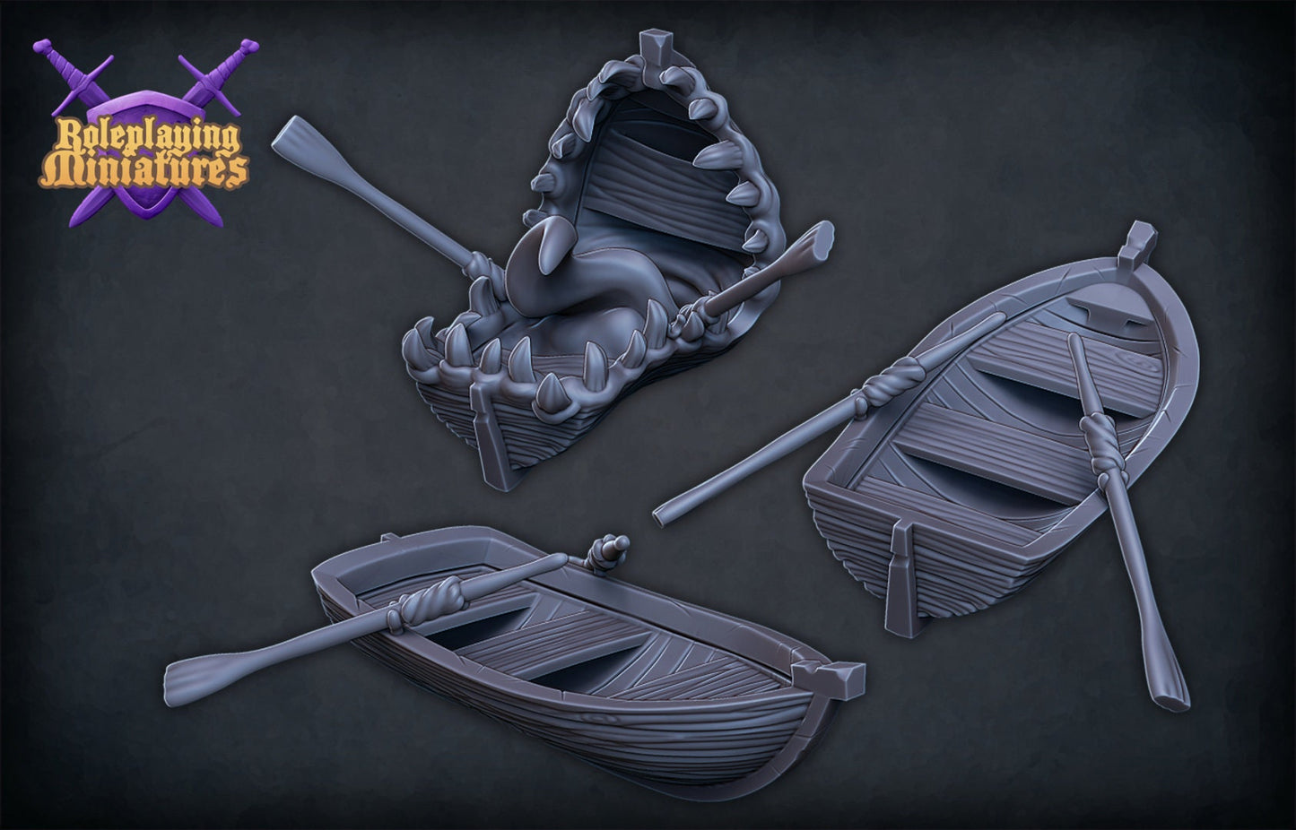 Boat Mimic Miniature  | RPG Minis | DND | D&D | RPG | Tabletop Gaming |  From Roleplaying Miniatures