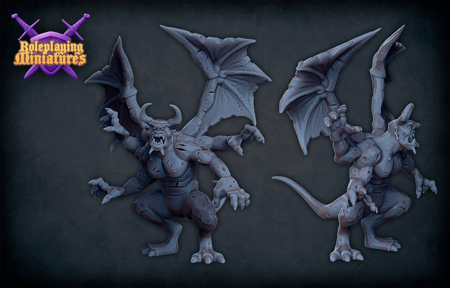 Gargoyle Miniature  | RPG Minis | DND | D&D | RPG | Tabletop Gaming |  From Roleplaying Miniatures