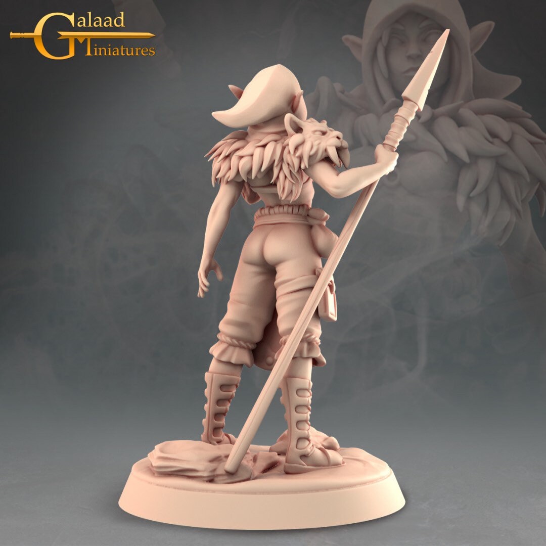Female Elf Ranger Miniature  | RPG Minis | D&D | DND | RPG | Tabletop Gaming |  From Galaad Miniatures