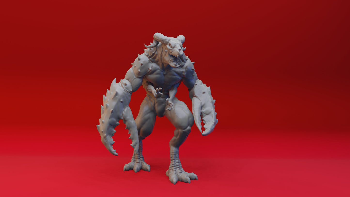 Glabrezu Miniature  | RPG Minis | D&D | DND | RPG | Tabletop Gaming |  From Yasashii Kyojin Studios