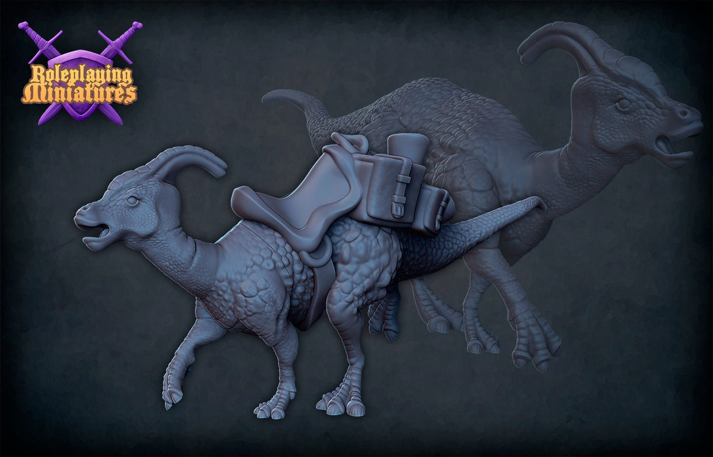 Parasaur Miniature  | RPG Minis | DND | D&D | RPG | Tabletop Gaming |  From Roleplaying Miniatures