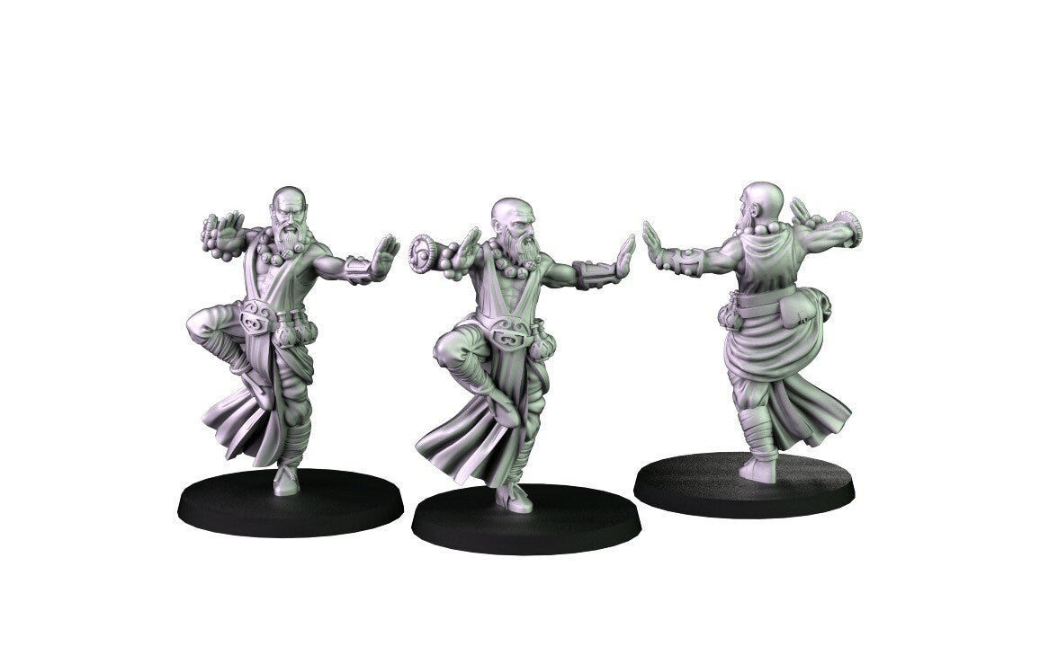 Male Monk Miniatures  | RPG Minis | D&D | DND | RPG | Tabletop Gaming |  From Cross Lances