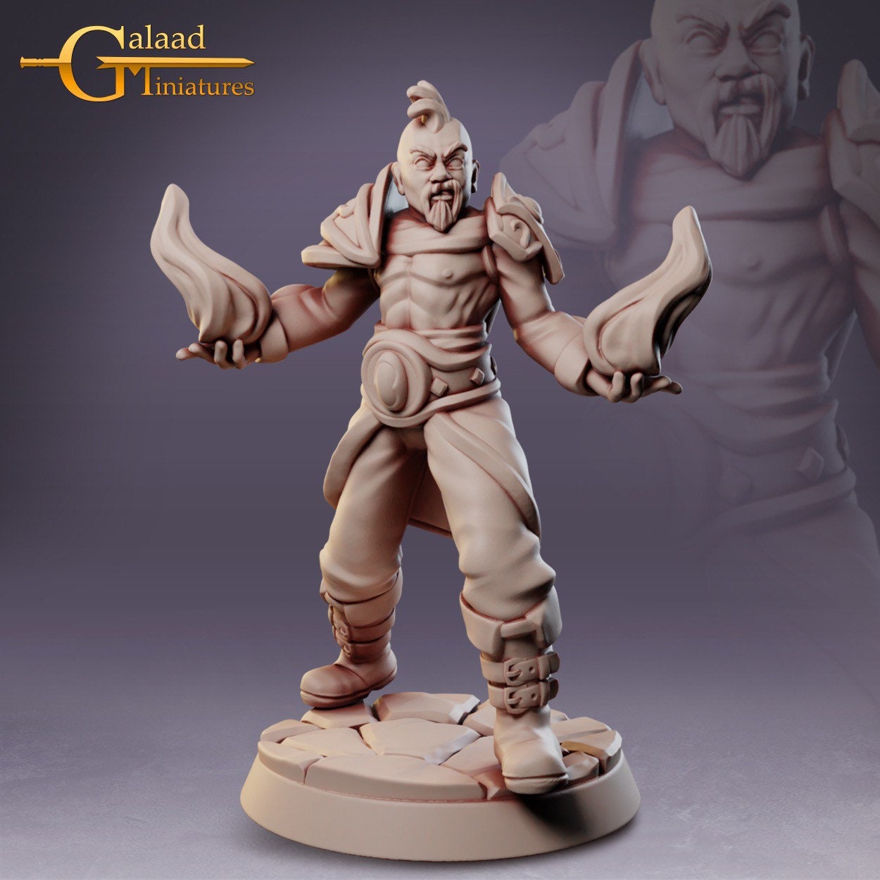 Male Warlock Miniature  | RPG Minis | D&D | DND | RPG | Tabletop Gaming |  From Galaad Miniatures