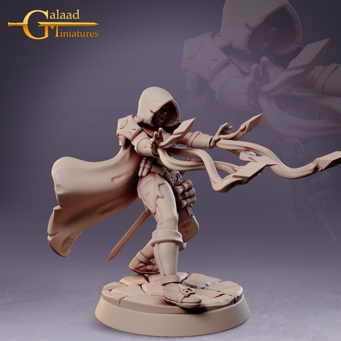 Female Sorcerer Miniature  | RPG Minis | D&D | DND | RPG | Tabletop Gaming |  From Galaad Miniatures