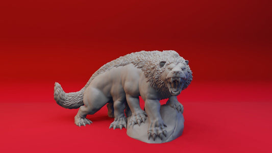 Aurumvorax Miniature  | RPG Minis | D&D | DND | RPG | Tabletop Gaming |  From Yasashii Kyojin Studios